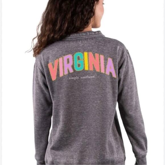 SIMPLY SOUTHERN VIRGINIA PULLOVER LONG SLEEVE JACKET - Picture 1 of 12